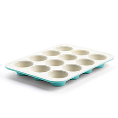 Silicone Muffin Pans Nonstick 12 Cup Set of 2 