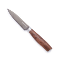 Premiere Titanium Cutlery 4-Piece Steak Knife Set with Walnut