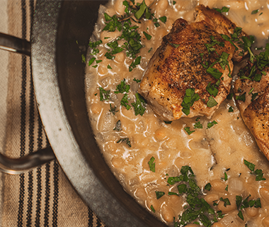 Chicken Thighs with Cannellini Beans