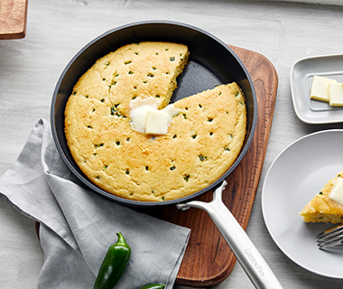 Skillet Jalapeno Cheddar Cornbread