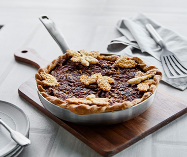 Pecan Pie with Autumn Leaves Crust