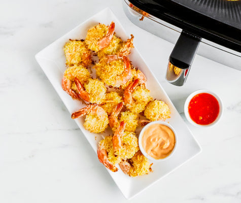 Air Fryer Coconut Shrimp and Mango Dipping Sauce