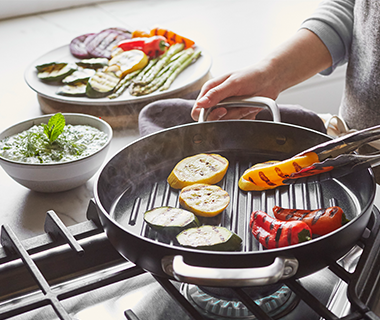 Grilled Vegetables with Tzatziki Dip