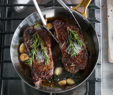 Pan-Seared New York Strip with Garlic Butter