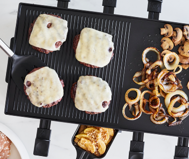 Gourmet Burgers with Caramelized Mushrooms and Onions