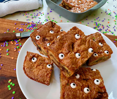 Spooky Halloween Blondies (Vegan and Gluten-Free)