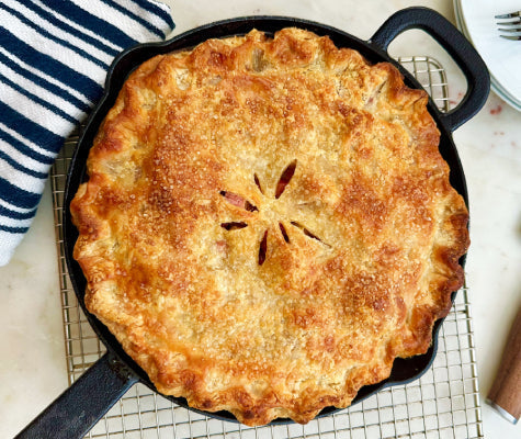 Cast Iron Strawberry Rhubarb Pie