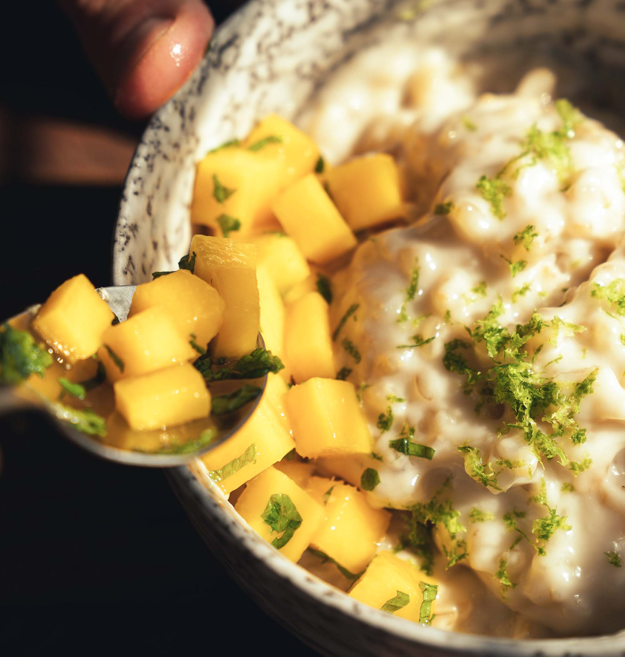 Mango and Lime Brown Rice Pudding