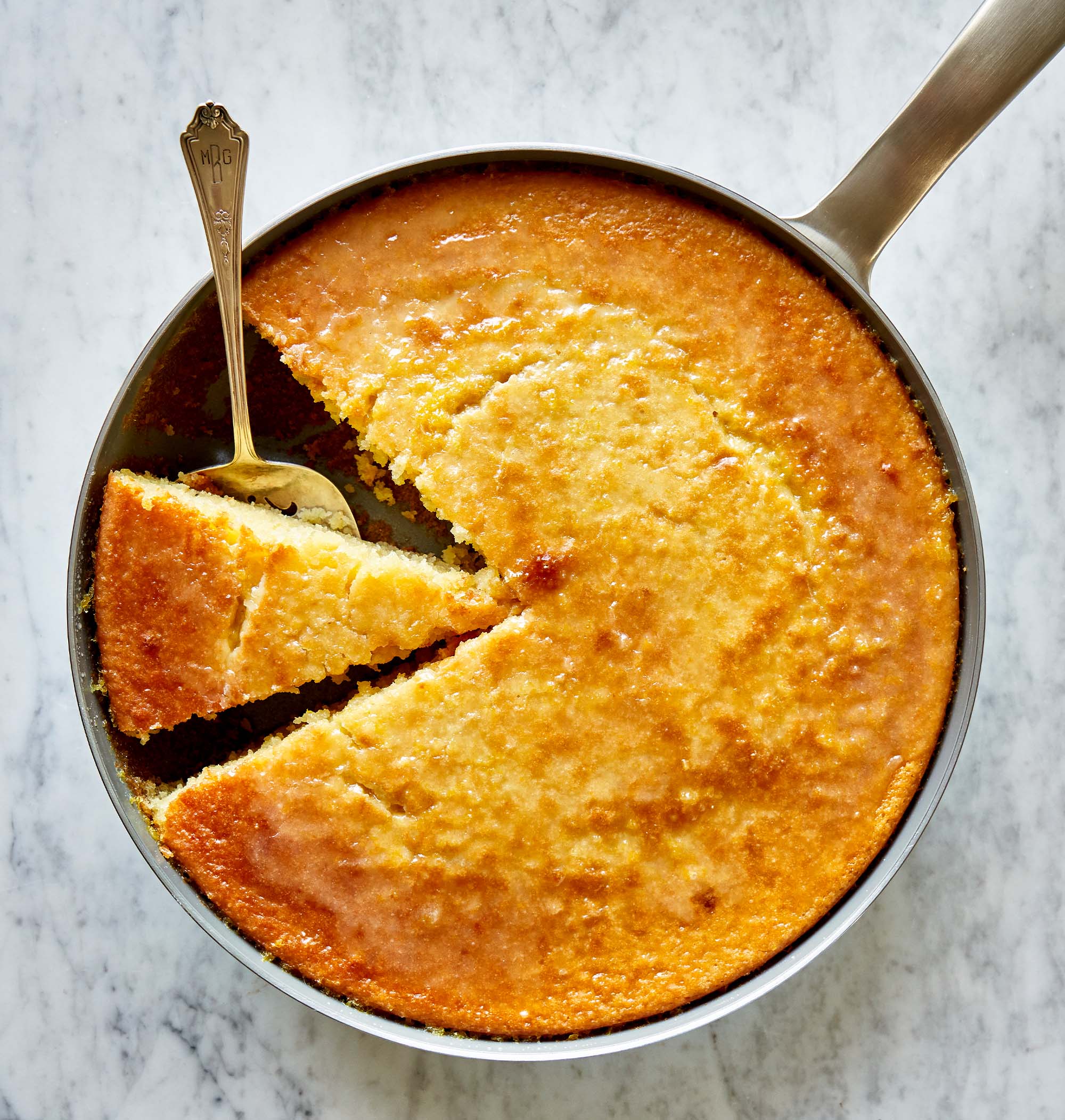 Lemon Olive Oil Skillet Cake