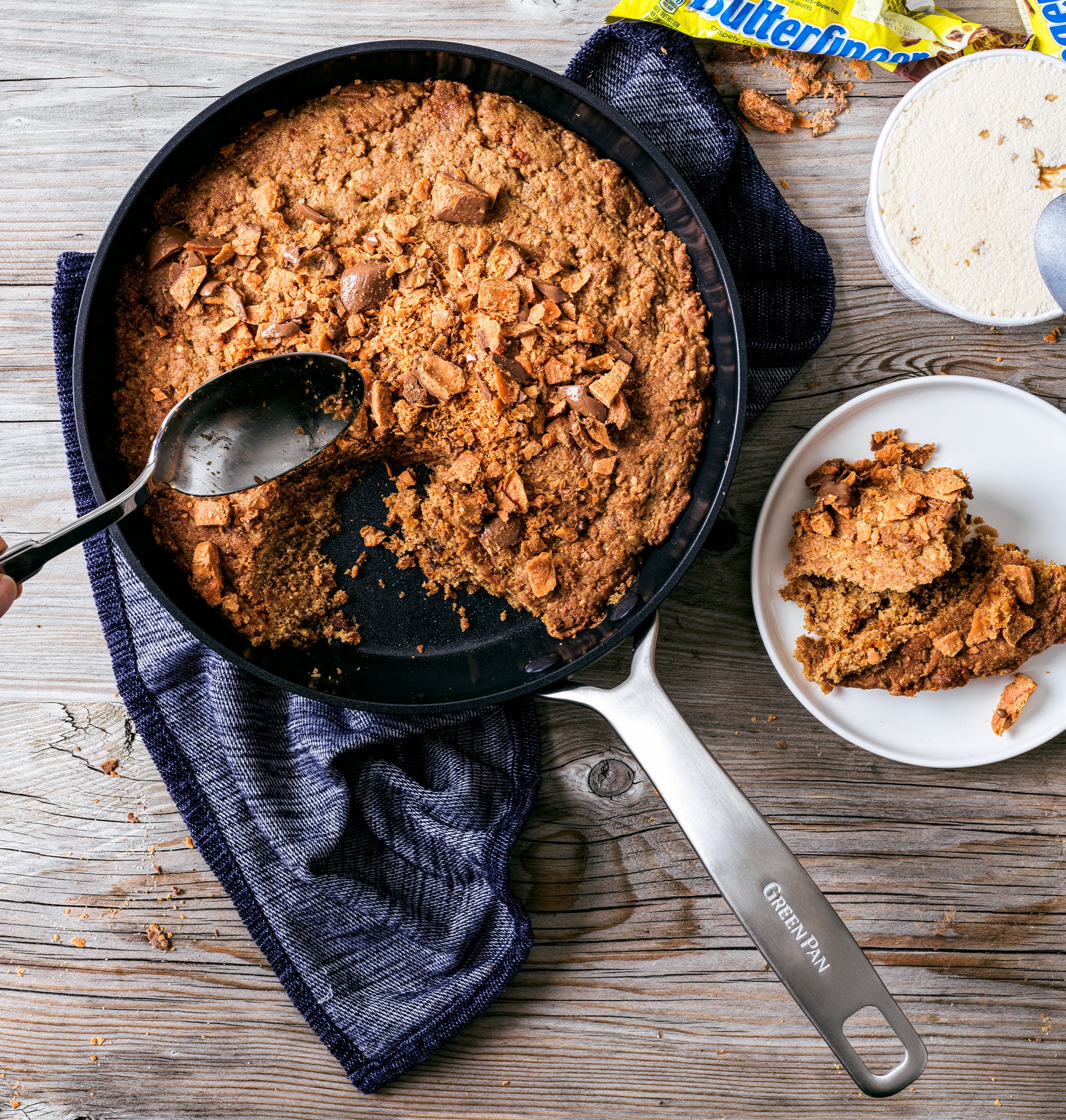 Peanut Butter Butterfinger® Cookie Skillet