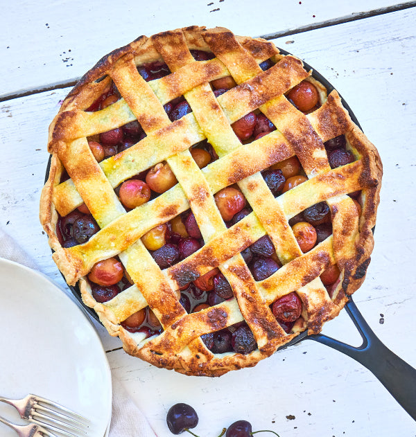 Skillet Sweet & Sour Cherry Pie