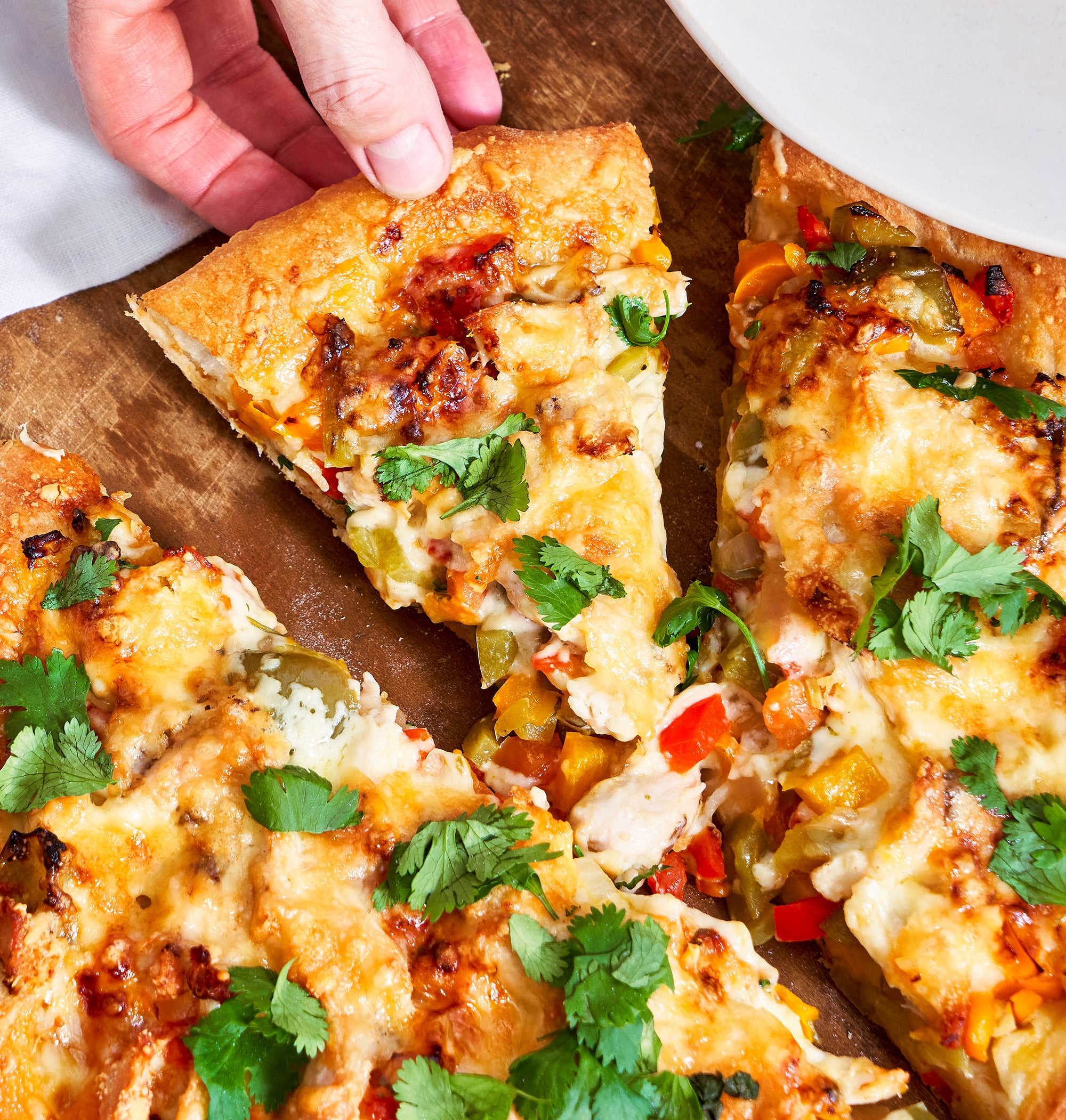 Southwest Skillet Pizza with Chicken and Pepper Jack Cheese