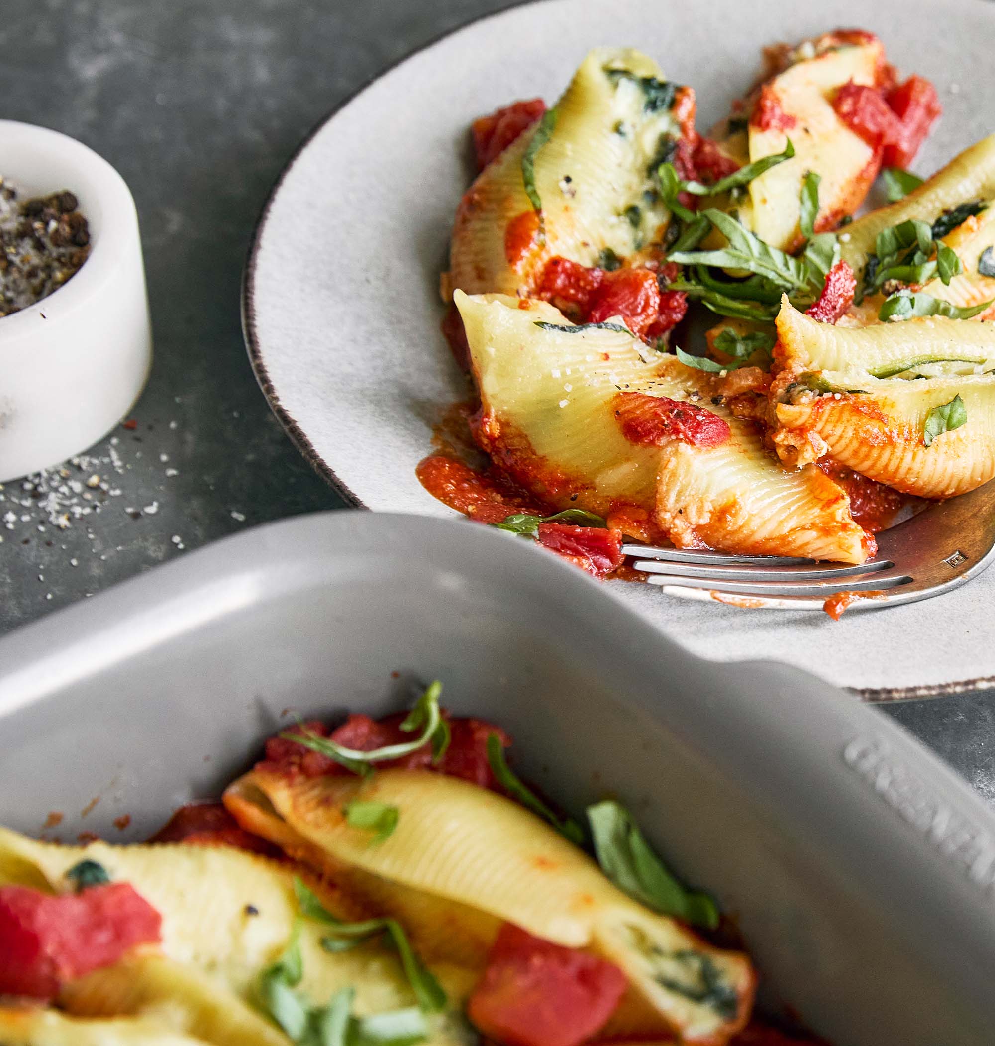 Spinach and Ricotta Stuffed Shells