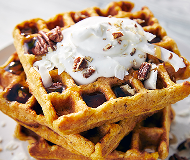 Carrot Cake Waffles