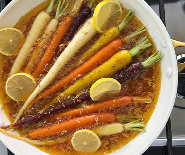 Harissa and Maple Glazed Carrots