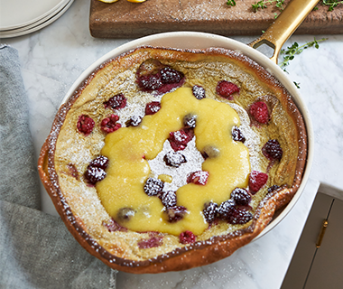 Lemon and Blackberry Dutch Baby