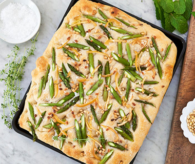 Preserved Lemon and Asparagus Focaccia