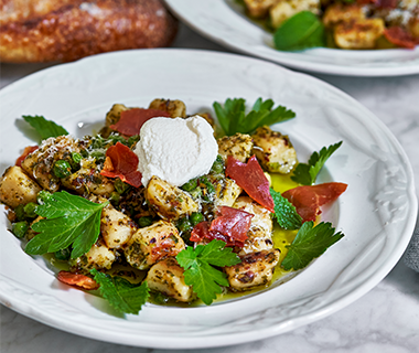 Gnocchi with Mint Pesto