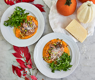 Shredded Maple Braised Porcelet Collar Roast with Butternut Squash