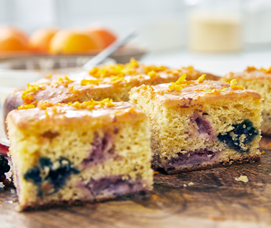 Mixed Berry Orange Cornmeal Cake