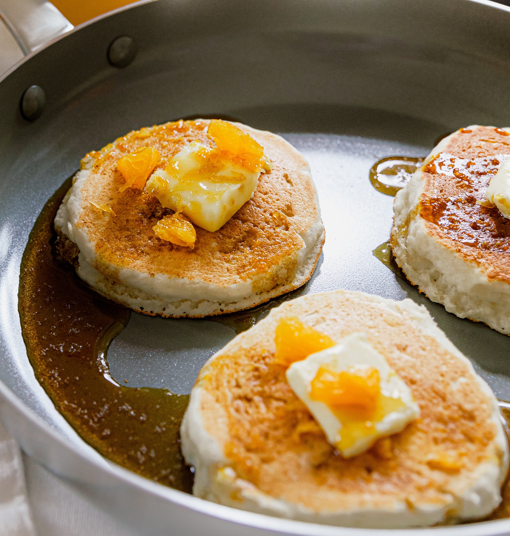 Zesty Orange Pancakes with Homemade Citrus Maple Syrup