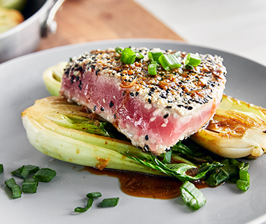 Seared Ahi Tuna Steak with Bok Choy