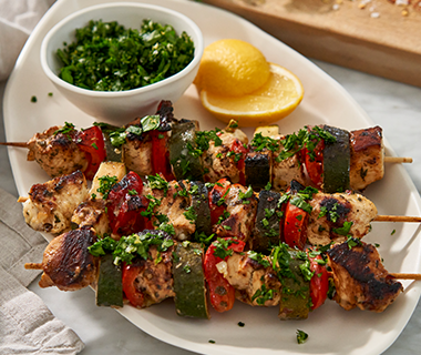 Herbed Chicken Skewers with Gremolata