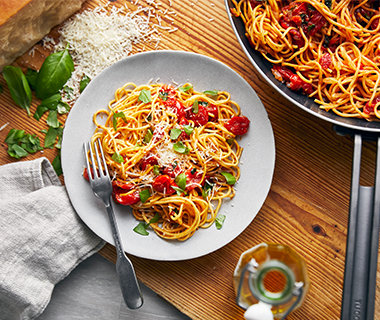 Stanley Tucci's Pasta with Fresh Cherry Tomatoes and Basil