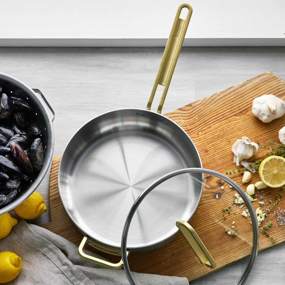 Stanley Tucci™ Stainless Steel 4-Quart Sauté Pan with Lid