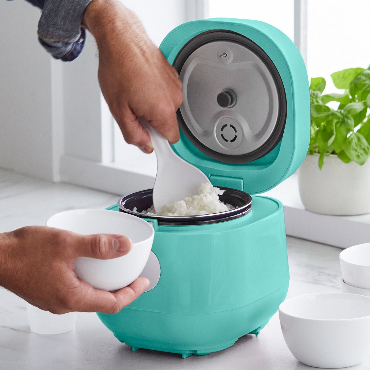 GreenLife Rice Cooker, Turquoise