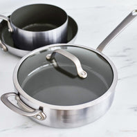 Craft Stainless Steel 4-Quart Sauté Pan with Lid and Helper Handle