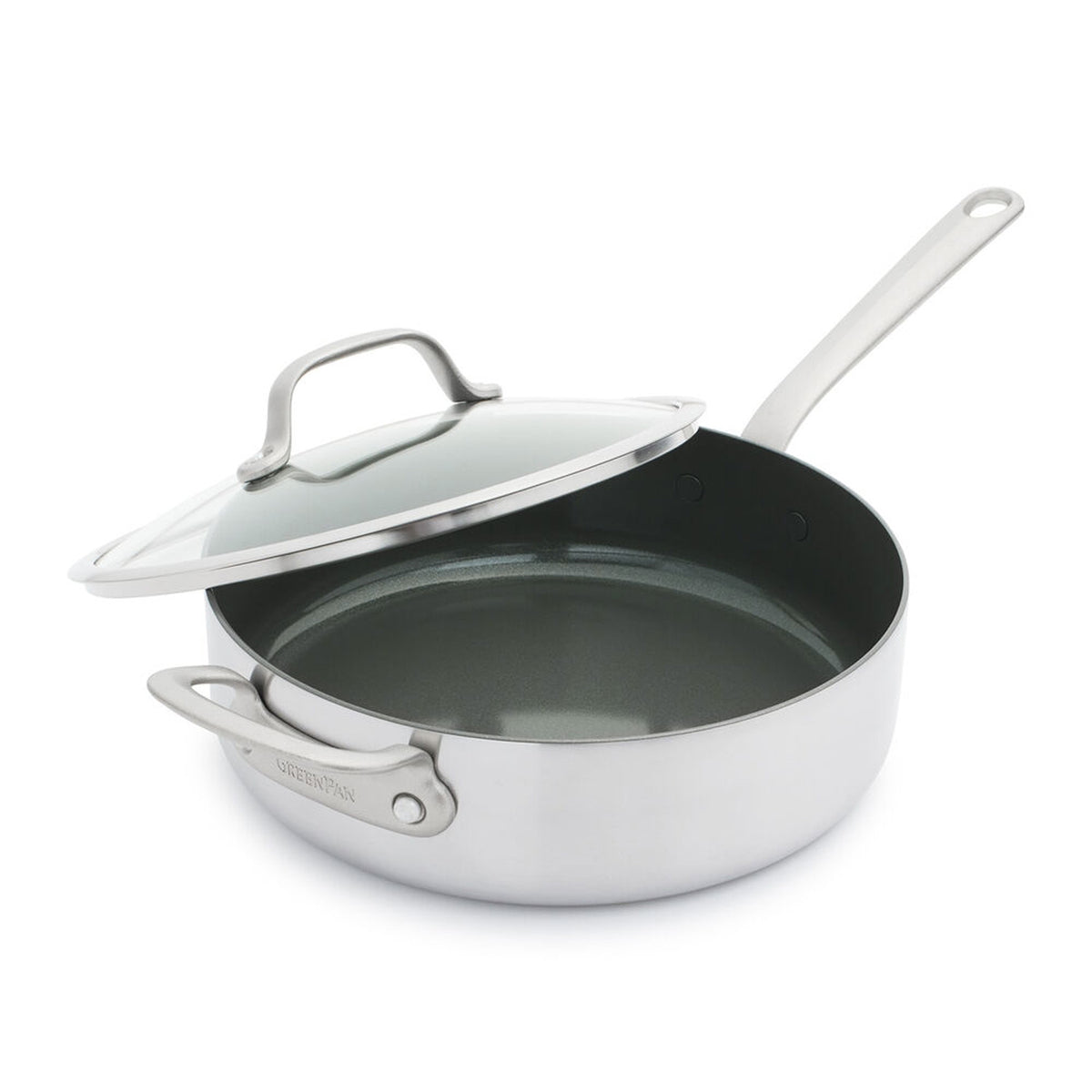 Craft Stainless Steel 4-Quart Sauté Pan with Lid and Helper Handle