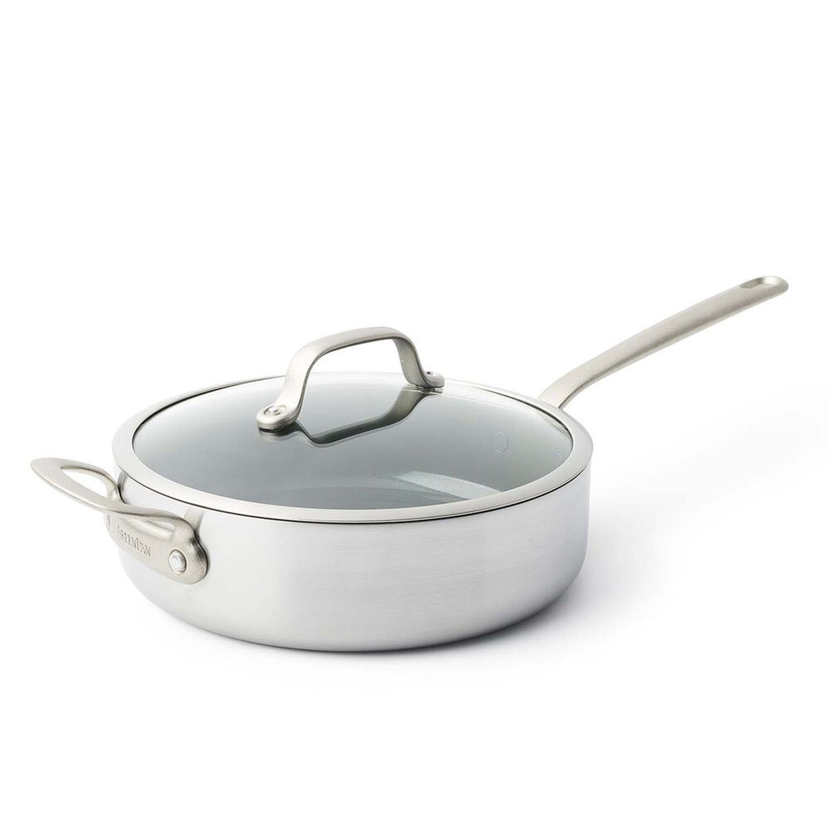 Craft Stainless Steel 4-Quart Sauté Pan with Lid and Helper Handle