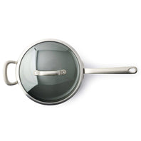 Craft Stainless Steel 4-Quart Sauté Pan with Lid and Helper Handle