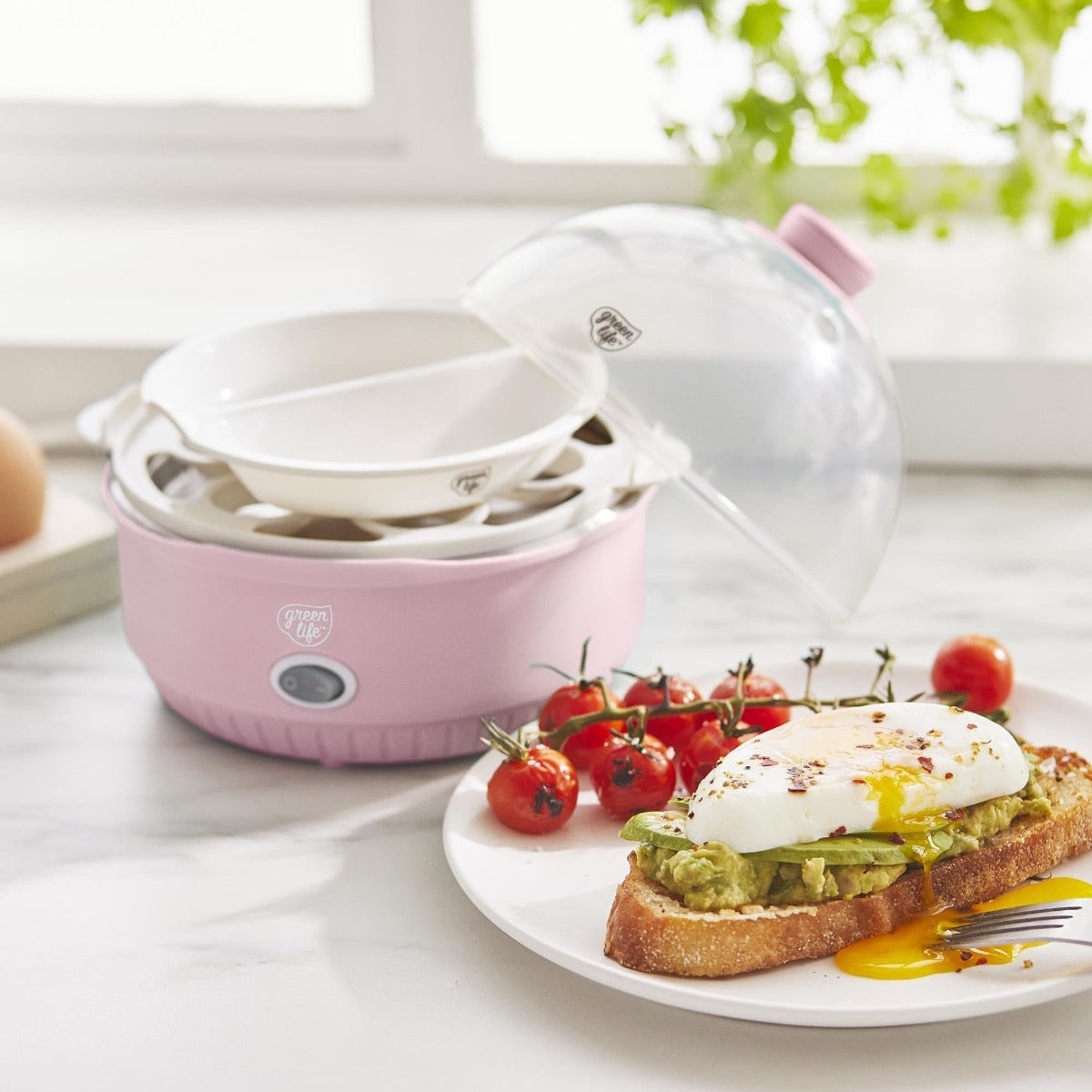 Pink egg store cooker