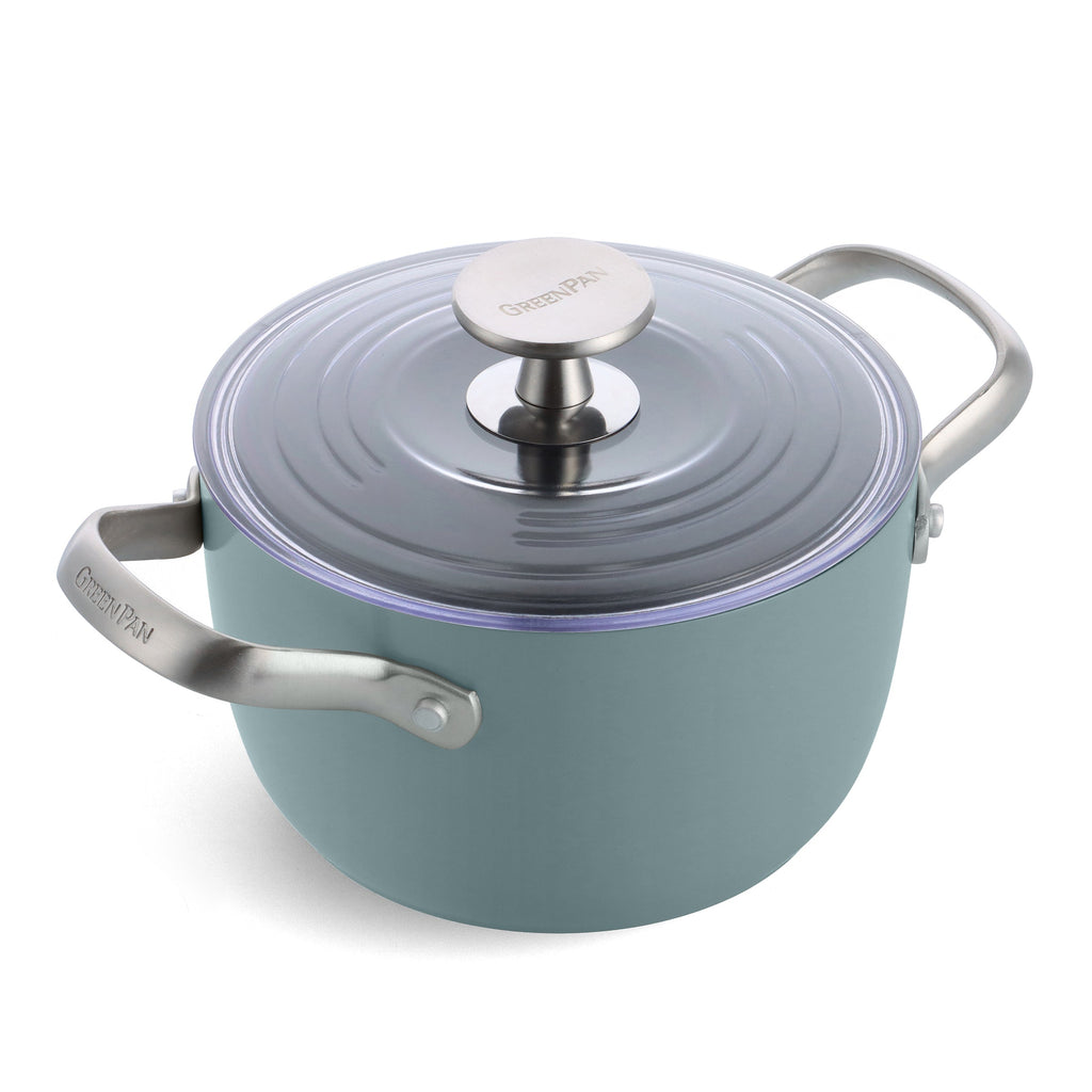 GreenPan 2-Quart Rice and Grains Cooker, Smoky Blue