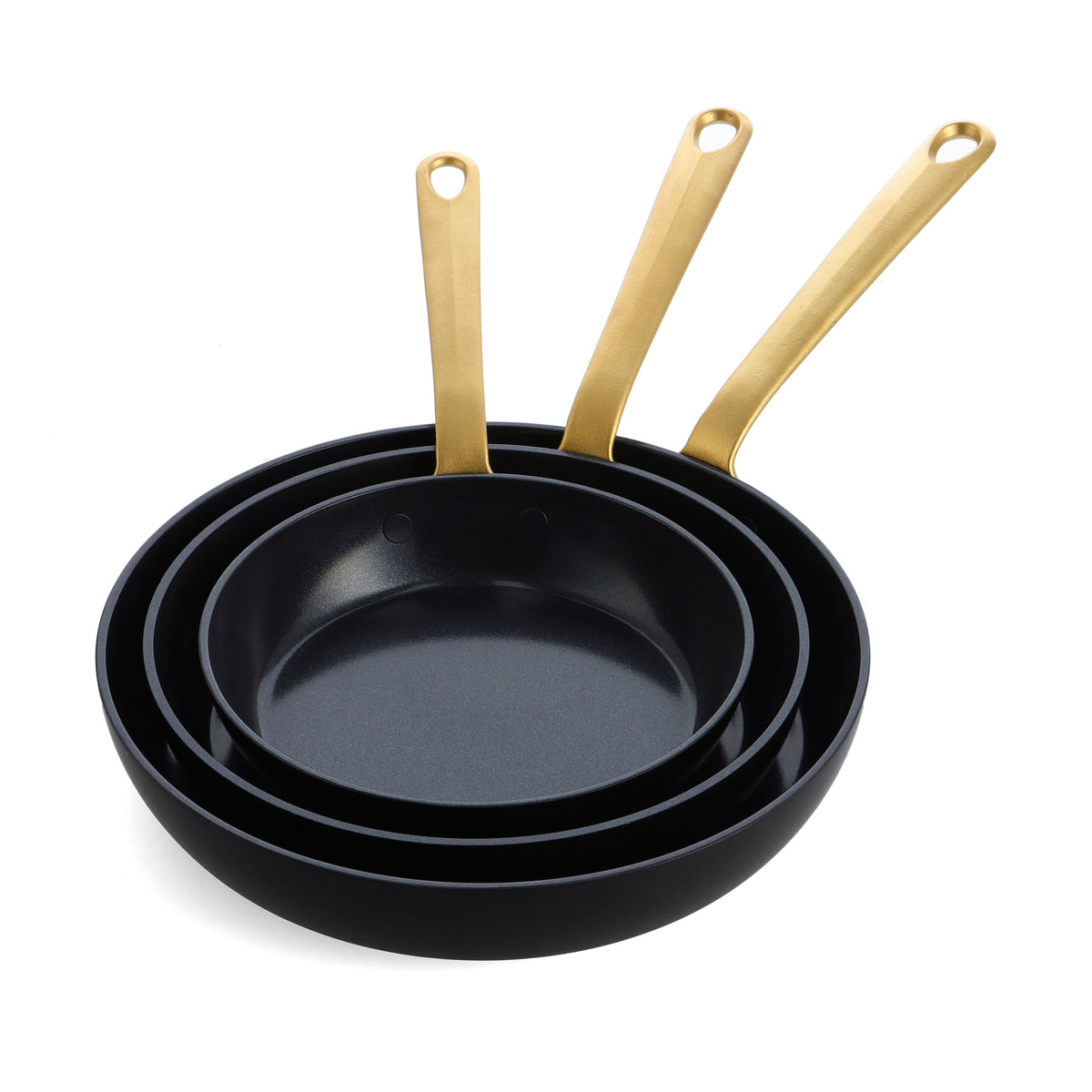 Craft Ceramic Nonstick 8", 9.5" and 11" Frypan Set | Black