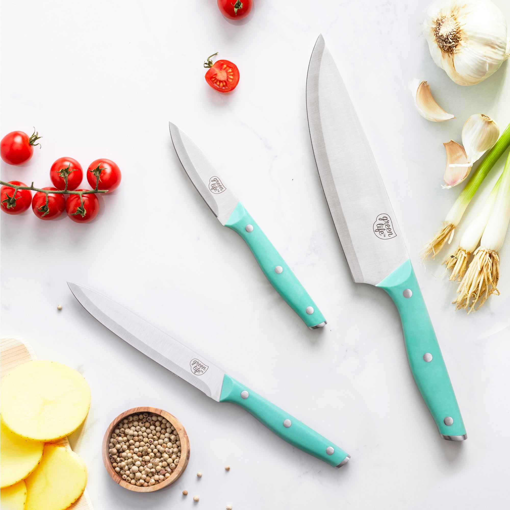The Pioneer Woman Frontier Collection 8 Teal Chef Knife