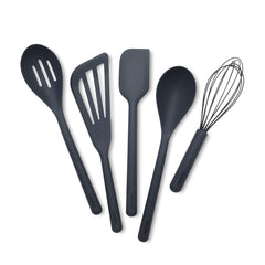 Platinum Silicone Tools 5-Piece Utensil Set | Gray | The Cookware ...