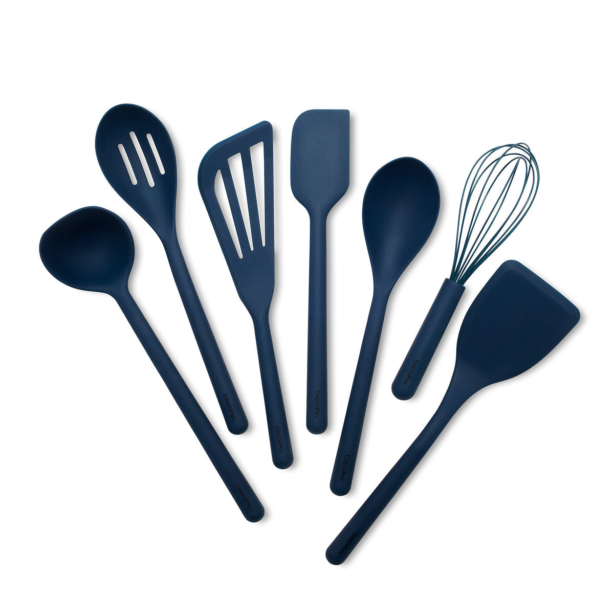 Healthy Non-Toxic PFAS Free Cookware - Platinum Silicone Tools 5-Piece Utensil Set by GreenPan