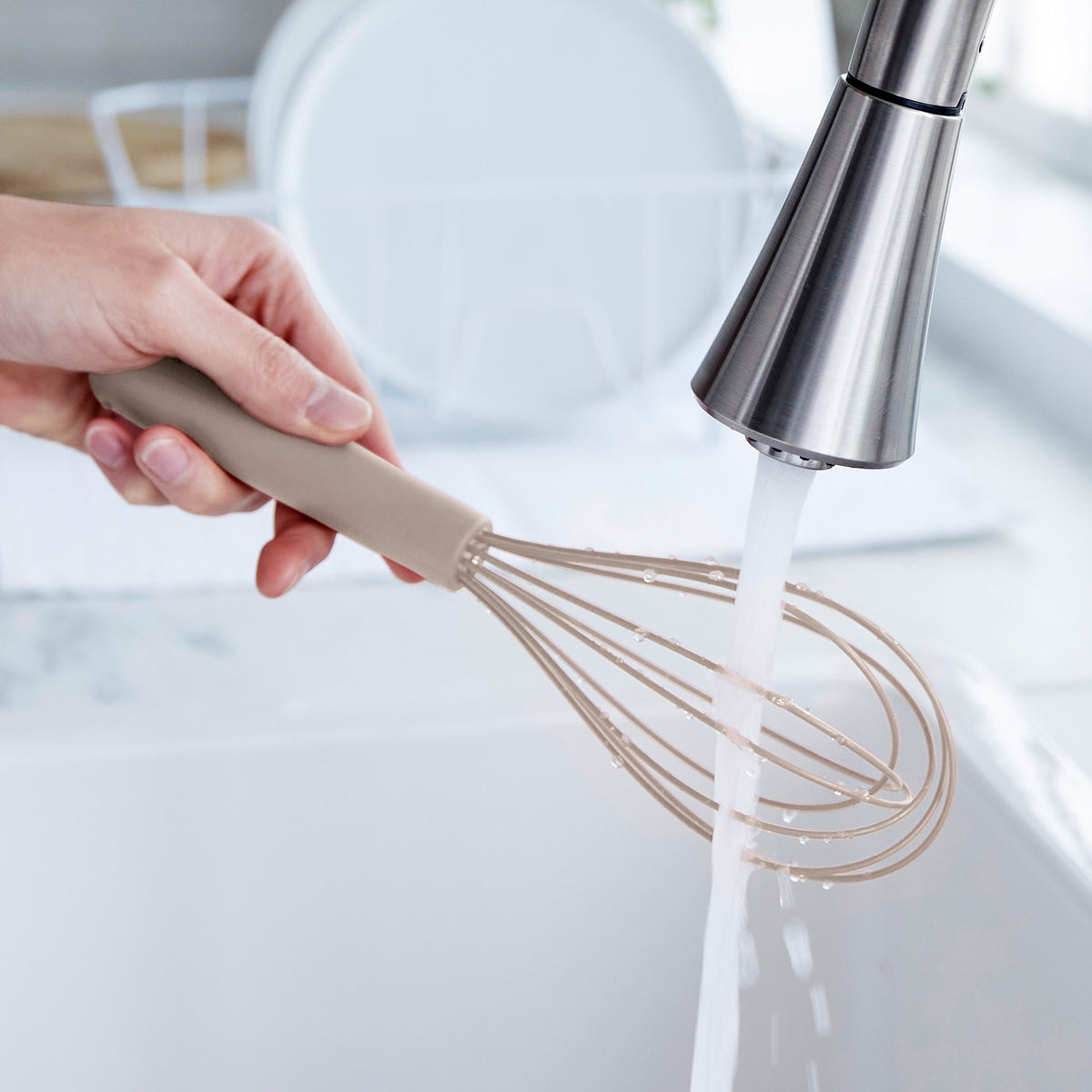 Healthy Non-Toxic PFAS Free Cookware - Platinum Silicone Whisk by GreenPan