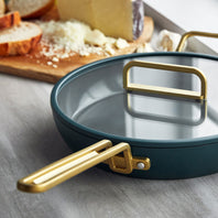 Stanley Tucci™ Ceramic Nonstick 12" Frypan with Lid | Venetian Teal