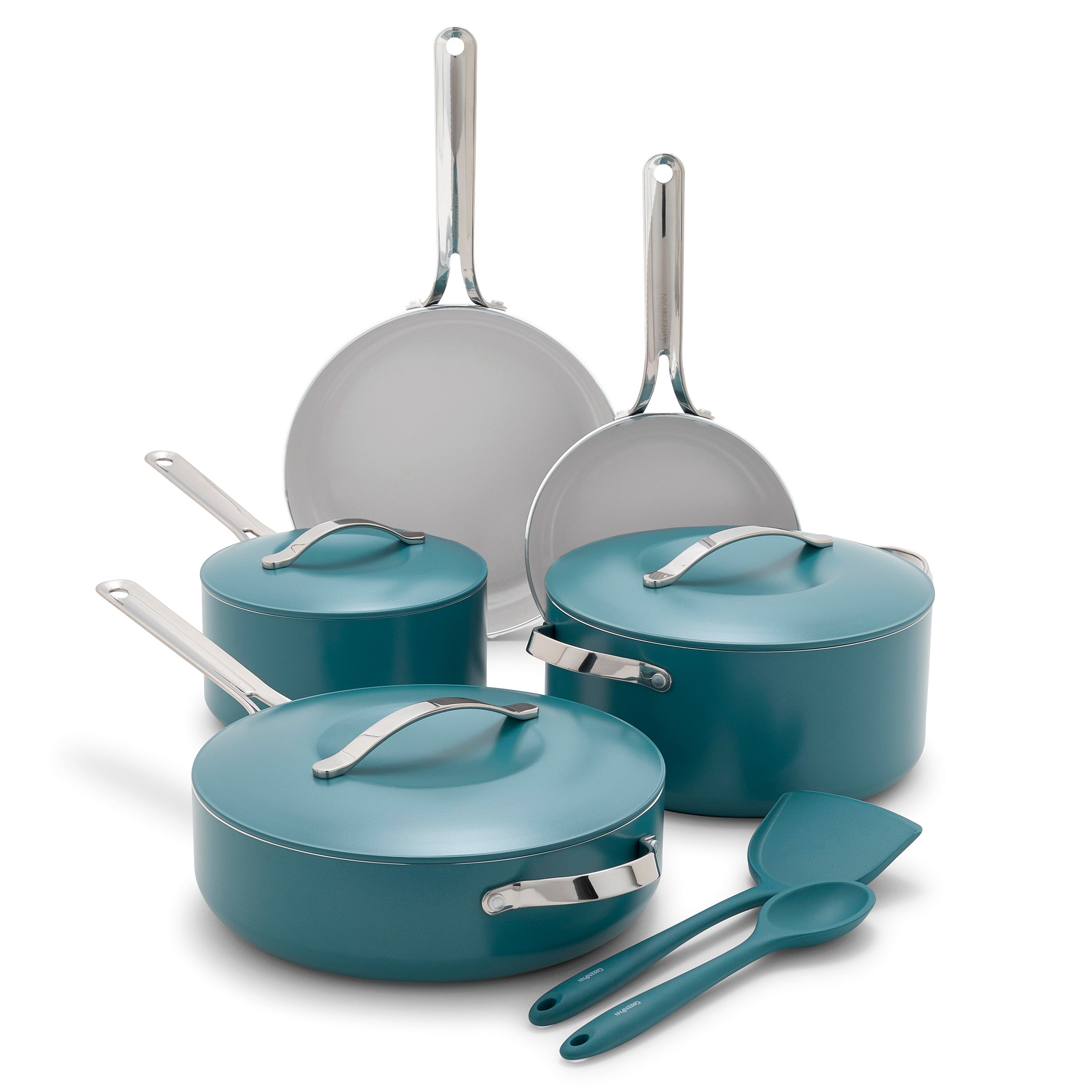 Nova Ceramic Nonstick 10-Piece Cookware Set | Deep Teal