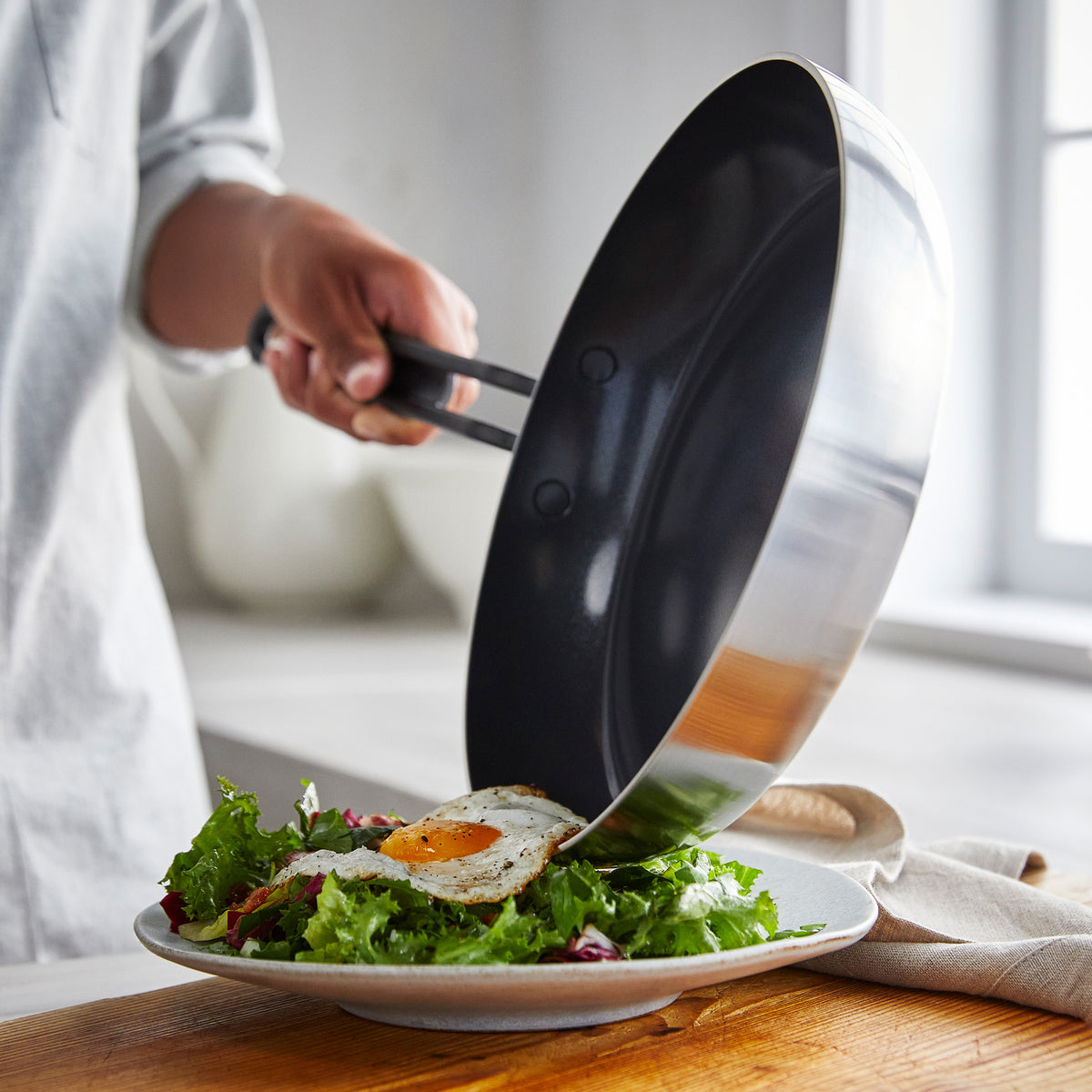 Stanley Tucci™ Stainless Steel Ceramic Nonstick 4-Piece Essentials Cookware Set with The Tucci Cookbook | Black Handles