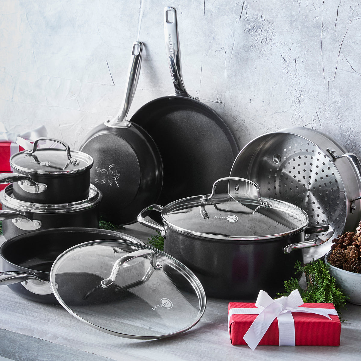 Chatham Black Ceramic Nonstick 11-Piece Cookware Set