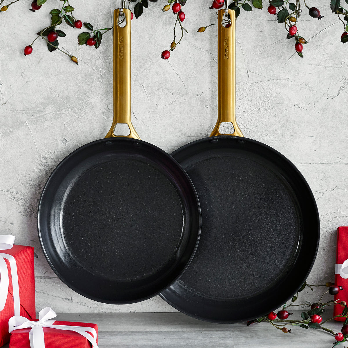 Reserve Ceramic Nonstick 8" and 10" Frypan Set | Black