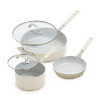 Bobby Flay by GreenPan Kitchen Essentials Ceramic Nonstick Set | Cream