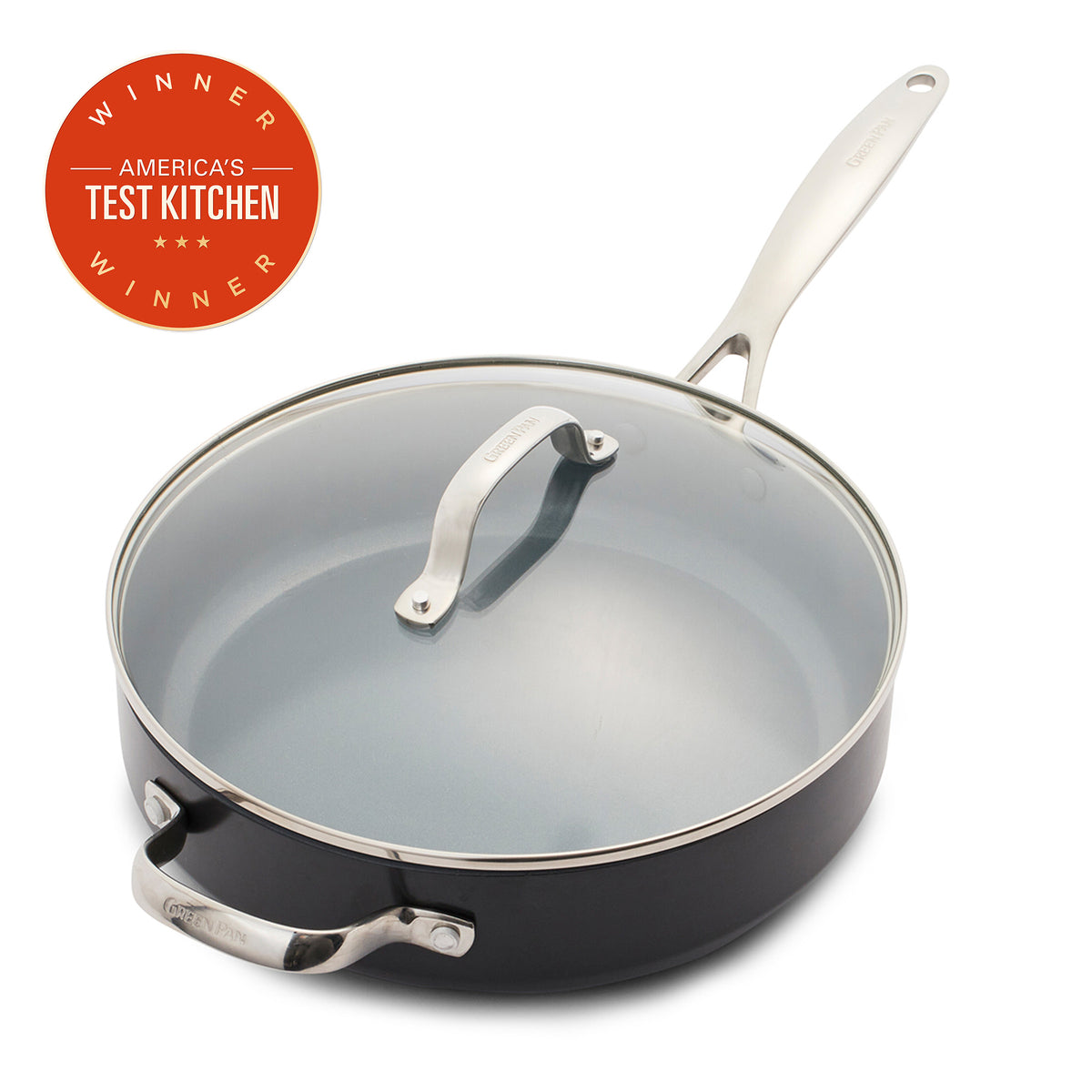 Valencia Pro Ceramic Nonstick 4.5-Quart Sauté Pan with Lid