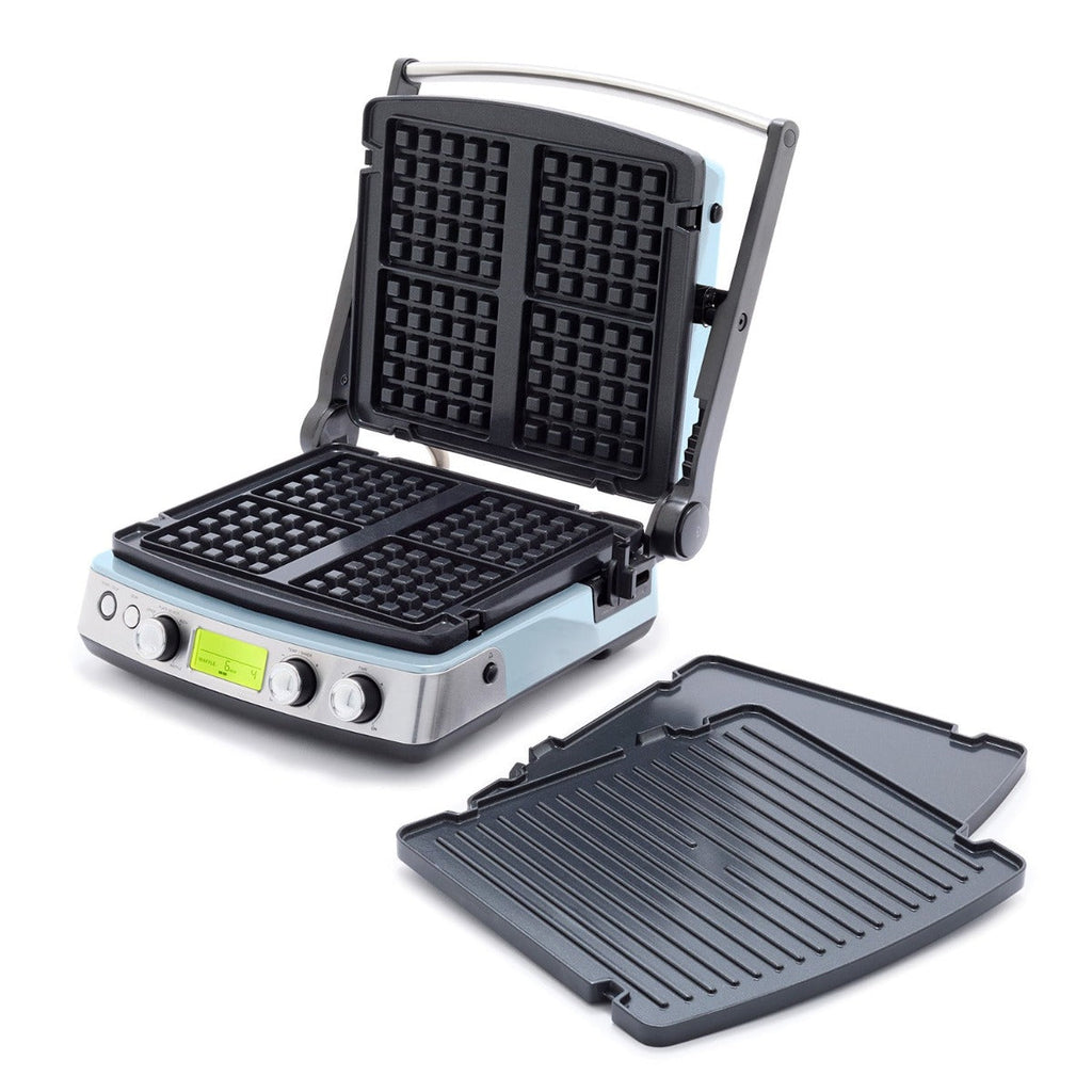 3-in-1 Nonstick Mini Waffle Breakfast Maker (Blue Gray) – Shop