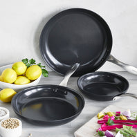 Black Pro Ceramic Nonstick 8", 10" and 12" Frypan Set